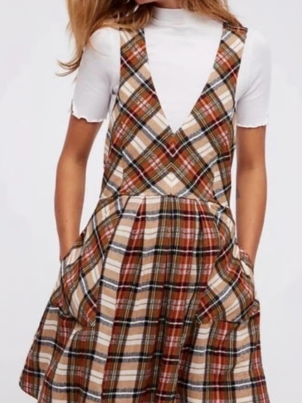 Free People Plaid Mini Dress
